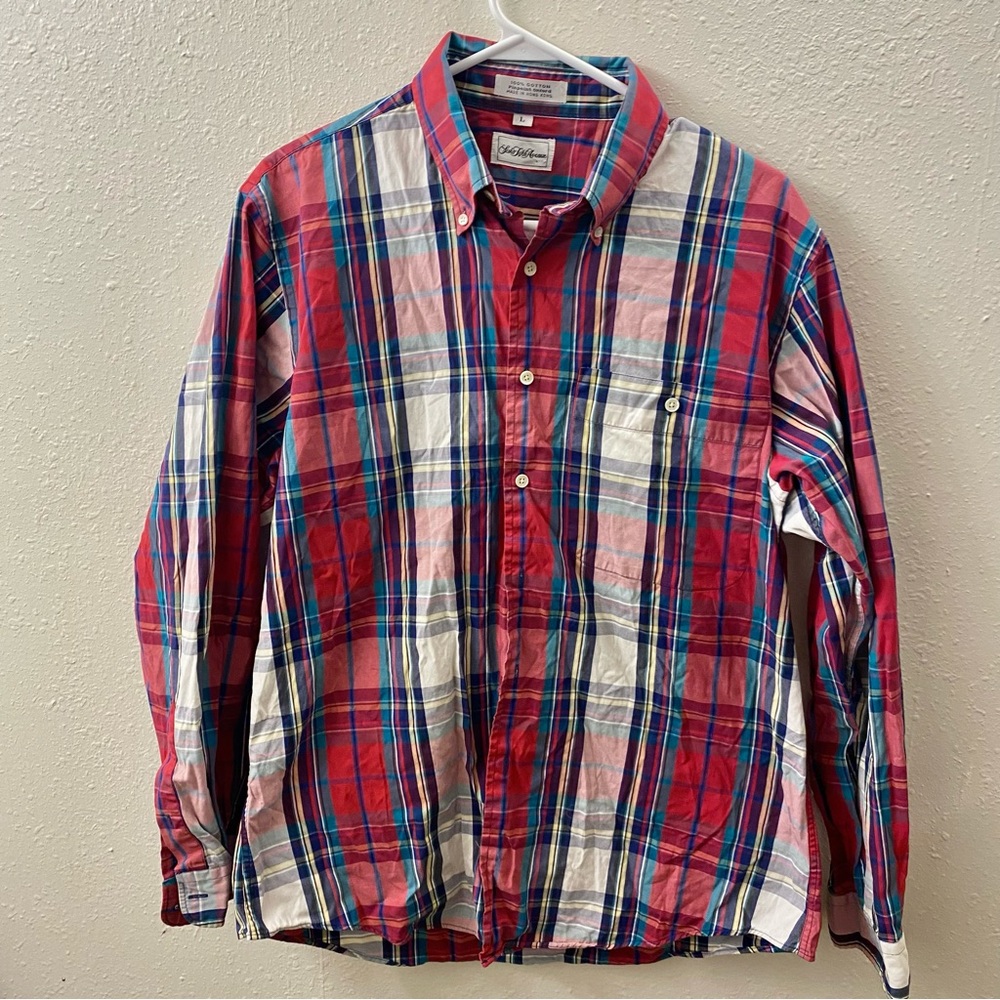Saks Fifth Avenue Cotton Pinpoint Oxford Men’s Long Sleeve Button Down Shirt